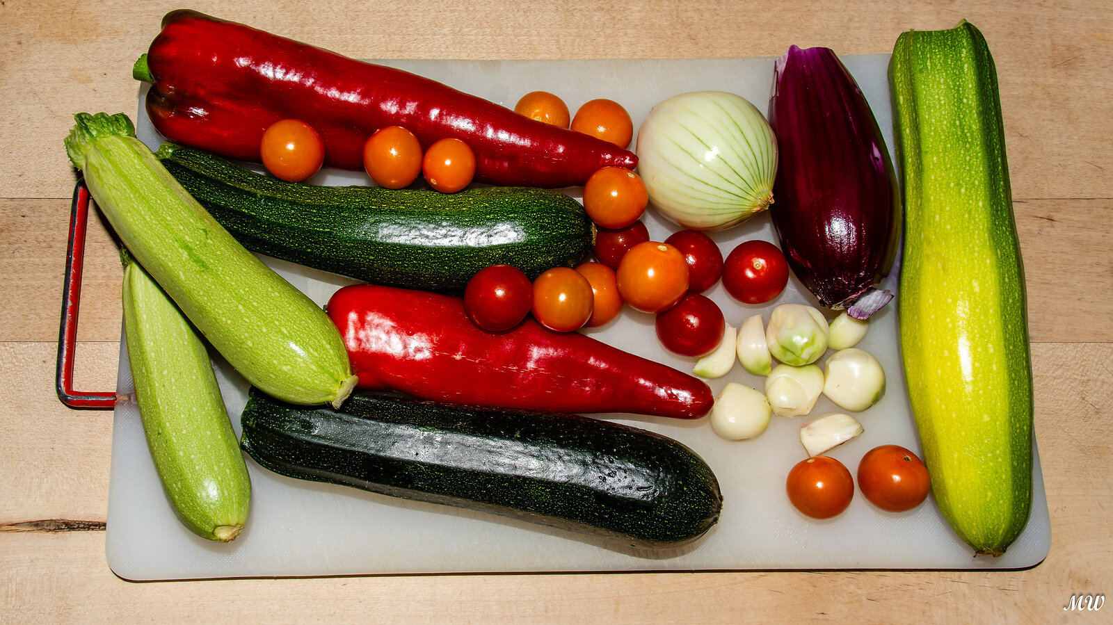 Vorbereitung für ein Gemüseragout